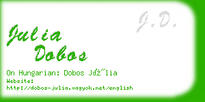 julia dobos business card